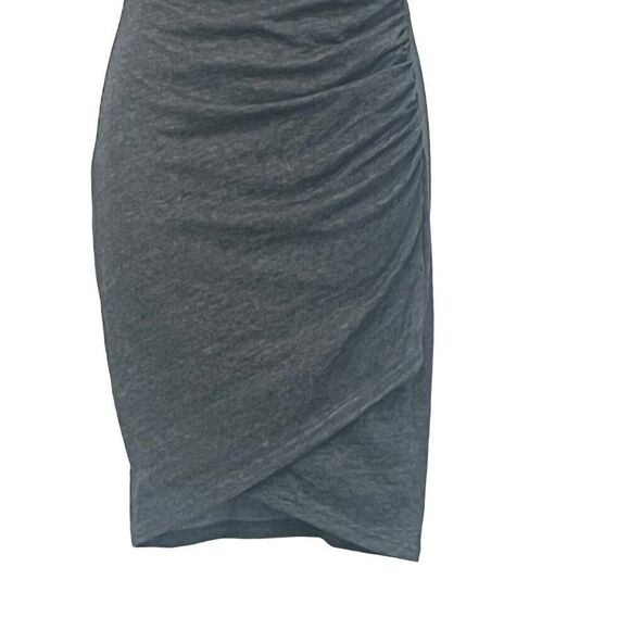 Treasure & Bond Ruched Side Sleeveless Dress Medium Charcoal Heather - Picture 4 of 11